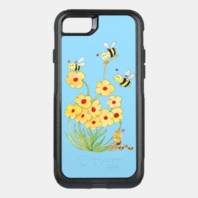 Bees and Sunflowers Otterbox iPhone Case (Back)