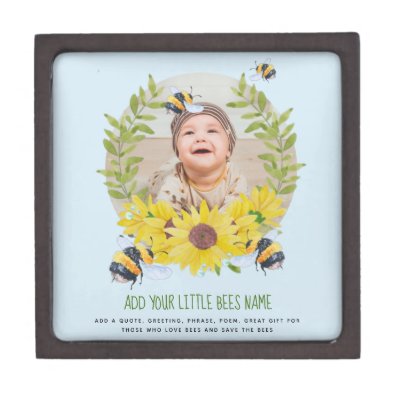 BEES and Sunflowers Photo New Baby Gift Box
