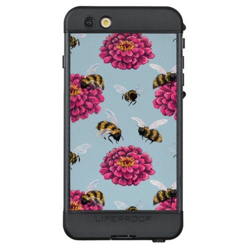 Bees and Zinnias iPhone Case