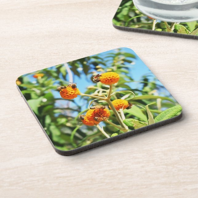 Bees at Work  Beverage Coaster (Left Side)