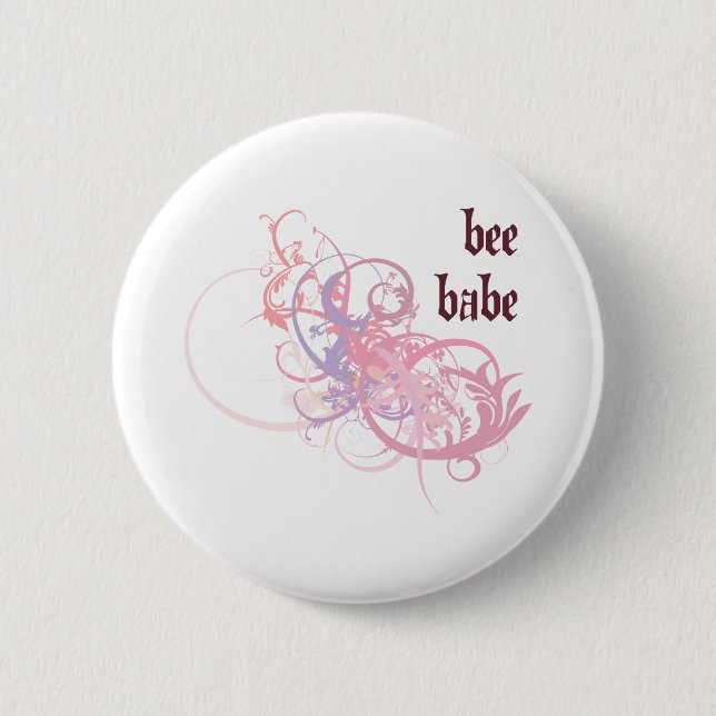 Bees Babe Pinback Button (Front)