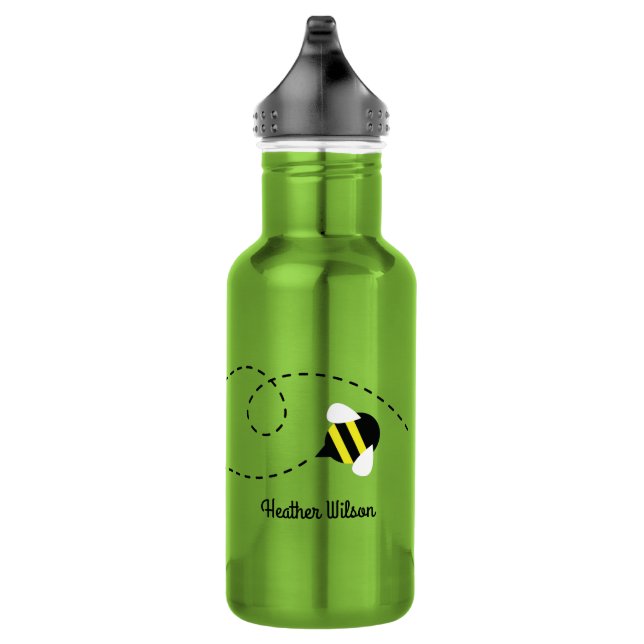Bees Beekeeper Water Bottle with Name (Right)
