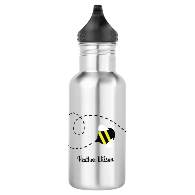 Bees Beekeeper Water Bottle with Name (Right)