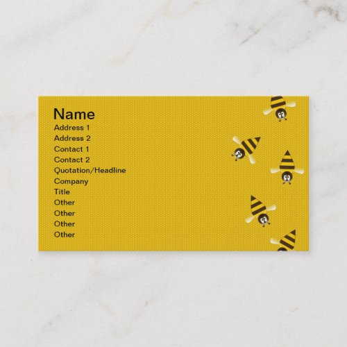 Bees Business Card Template