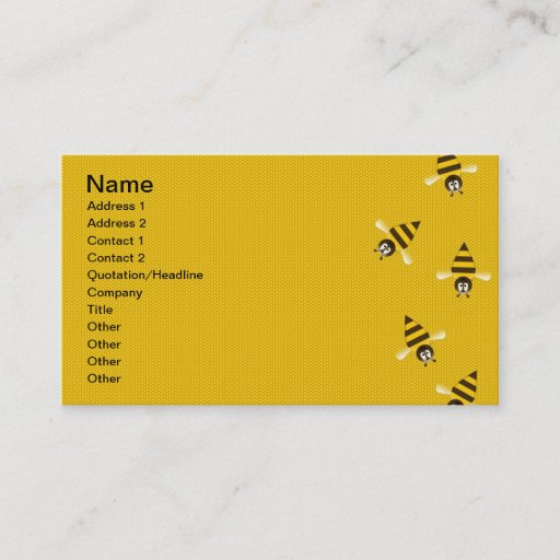 Customizable Bees Business Card Template