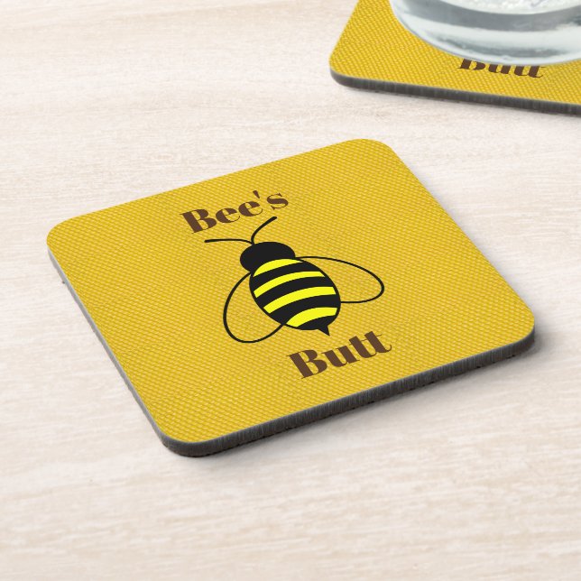 Bee's Butt Beverage Coaster (Left Side)