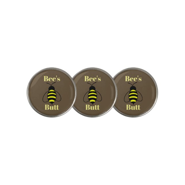 Bee's Butt Golf Ball Markers (3 Up)