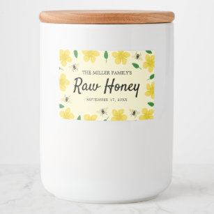 Bees & Buttercups Homemade Honey Food Label