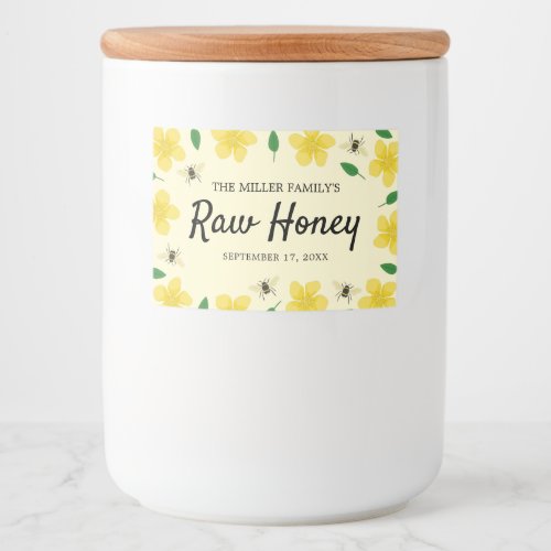 Bees  Buttercups Homemade Honey Food Label