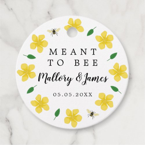 Bees  Buttercups Meant to Bee Wedding Favor Tags