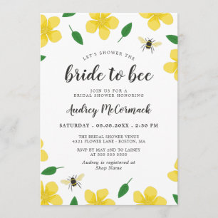 Bees & Buttercups Shower the Bride to Bee Invitation