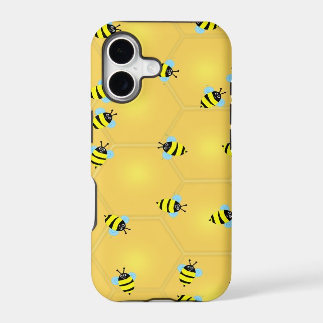 Bees Buzzing Iphone Case (Back)