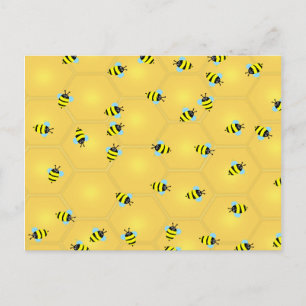 Bees Buzzing Postcard