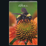 Bees Calendar Bee Love<br><div class="desc">My original photographs of bees on flowers. This calendar is a nice medium size of 17" x 11" and is printed on high quality paper in vibrant colors. These would make a great gift for the bee lover, beekeeper, or nature lover. Bees make our world go 'round.</div>