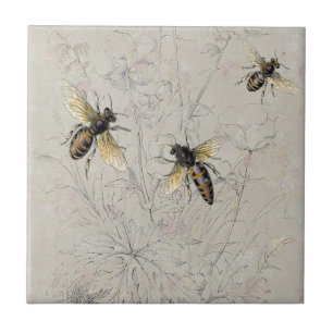 Bees Ceramic Tile