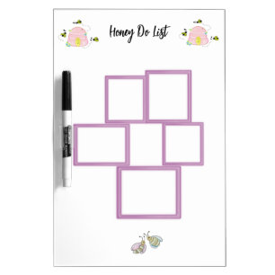 Bees Colorful Multi-Frame Dry Erase Board