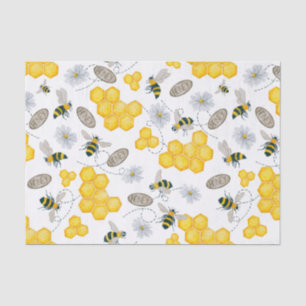 Bees, Flowers and Honey Tissue Paper