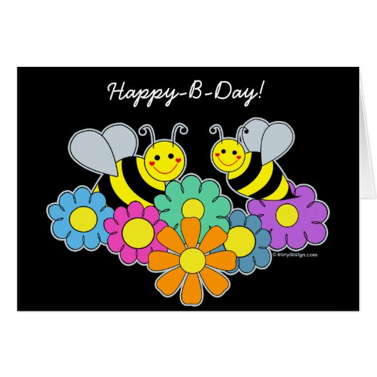 Bees & Flowers Cards (Front Horizontal)