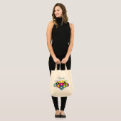 Bees & Flowers Personalize Tote Bag (Front (Model))