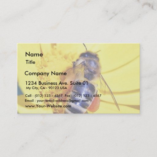 Customizable Bees Flowers Pollen Business Card
