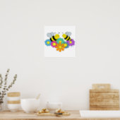 Bees & Flowers Poster (Kitchen)
