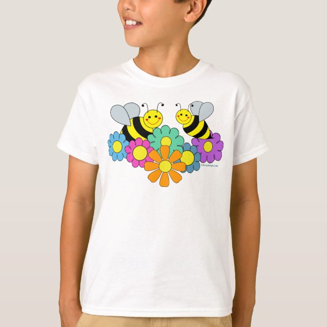Bees & Flowers T-Shirt (Front)