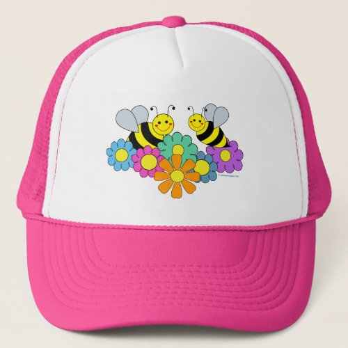 Bees  Flowers Trucker Hat