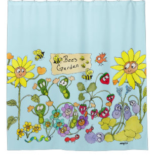 Bee's Garden Shower Curtain