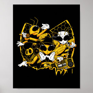 Bees Hip Hop Old School Rap Music Lover Poster