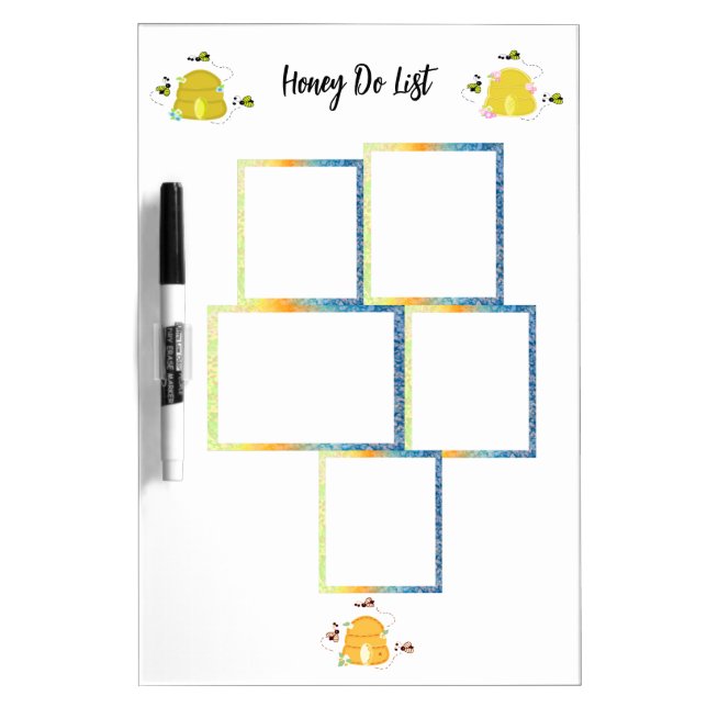 Bees Honey Do List Multi-Frame Dry Erase Board (Front)