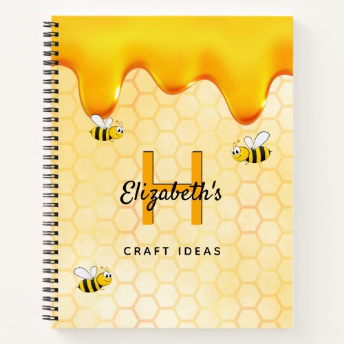 Bees honey dripping yellow craft ideas sketch notebook