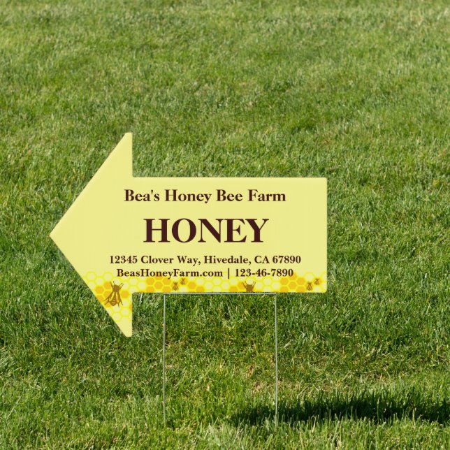 Bees Honey Farm Editable Display Sign (Insitu)