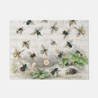 Bees Honey Worker Queen Nature Antique Bee Doormat