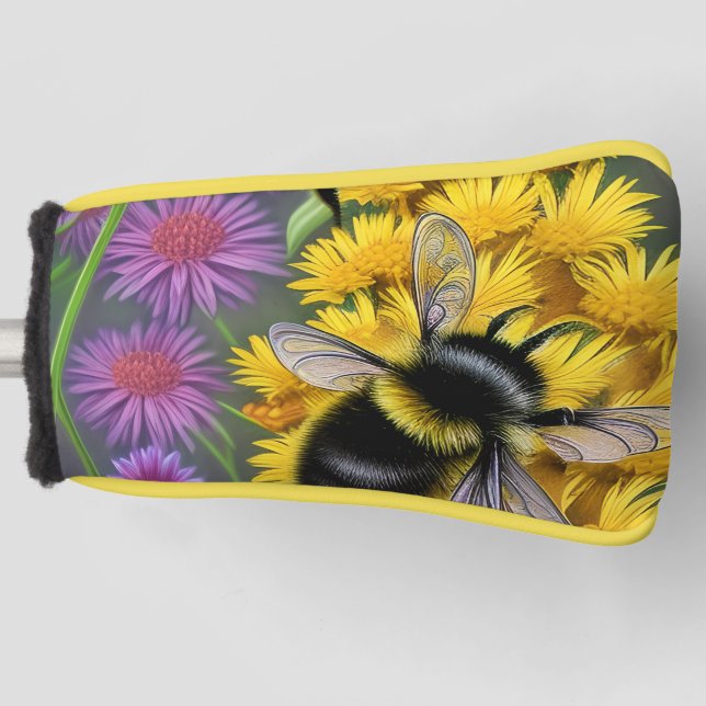 Bees in a Flower Meadow  Golf Head Cover (Front)