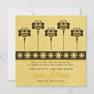 Bees in Flight Invitation Template
