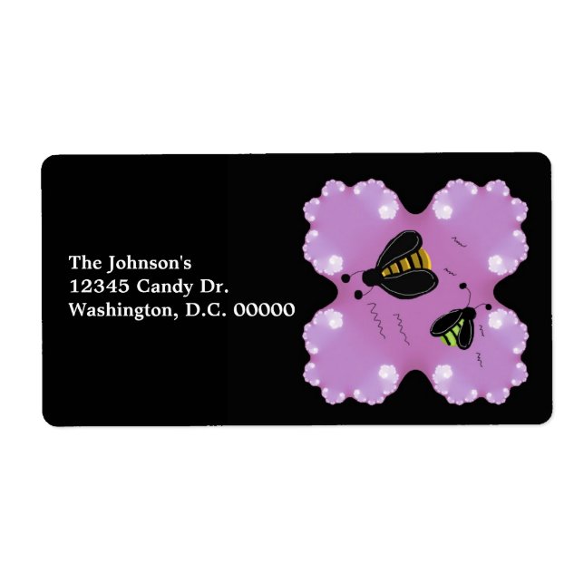 Bees in the Flowers Label (Front)