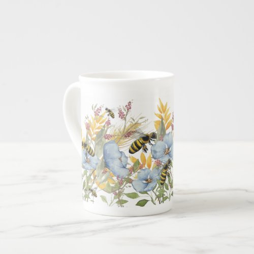 Bees in the Garden Bone China Mug