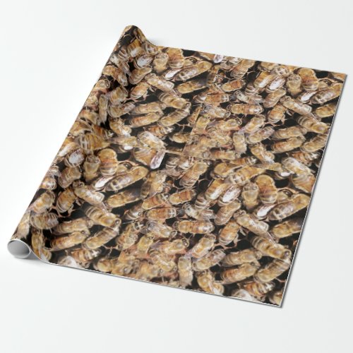 Bees insects wrapping paper