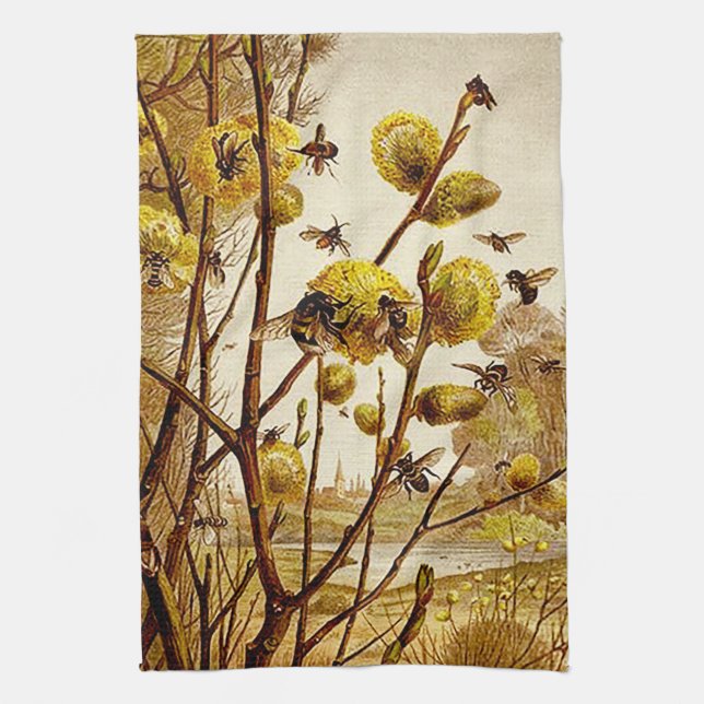 Bees Kitchen Towel (Vertical)