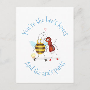 Bee's knees and ant's pants postcard