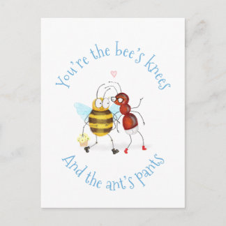 Bee's knees and ant's pants postcard