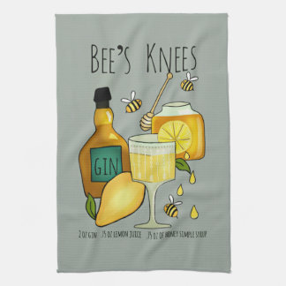 Bees Knees Cocktail Kitchen Towel