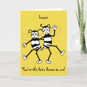 Bee's knees greeting card