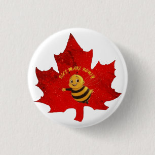 BEES MAKE HONEY BUTTON