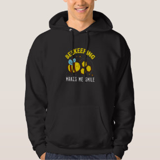 Bees Make Me Smile Beekeeping Beekeeper Hoodie