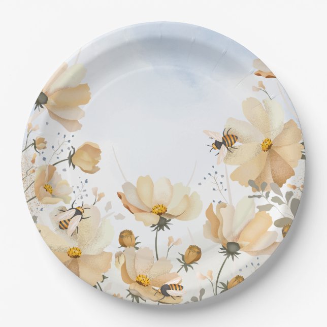 Bee's Meadow Paper Plates (Front)