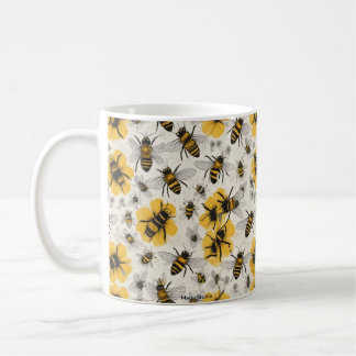 Bees Mug: Charming Bee Design Coffee Mug
