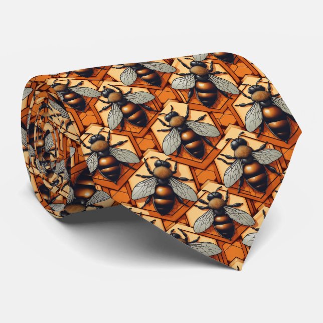 Bees Neck Tie (Rolled)