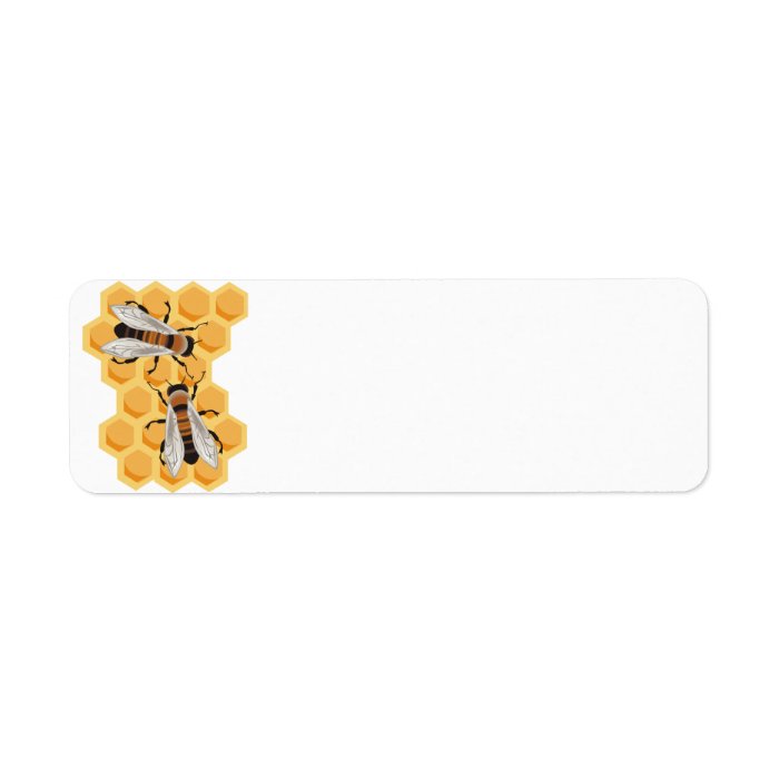 bees on comb return address label