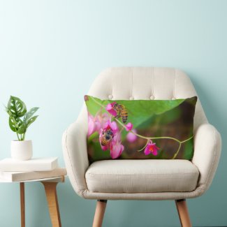 Bees On Coral Vine Flowers Photograph